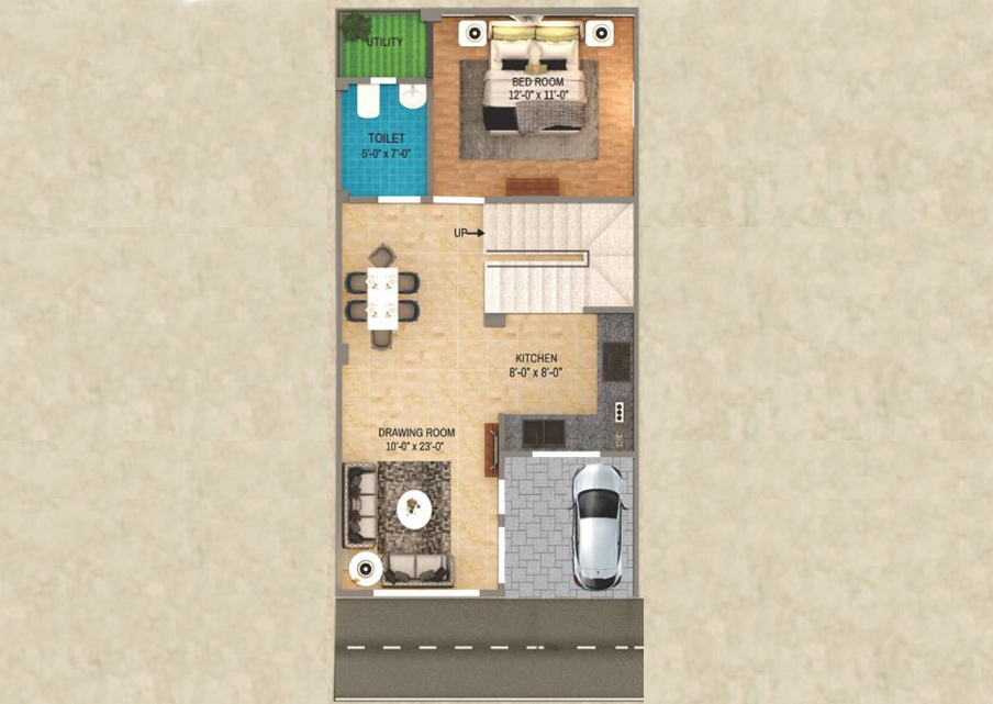 Lower Floor Plan-2D 